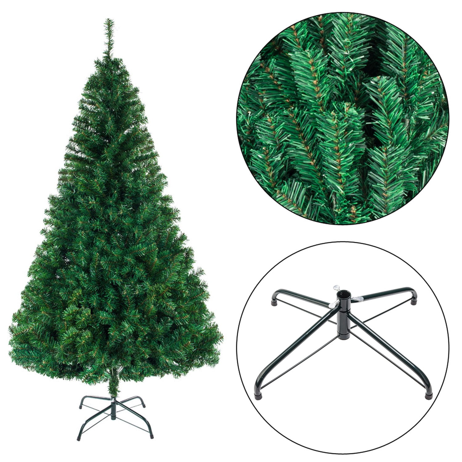 Astoutdoor 8 ft Christmas Tree with 1138 Branches, Light Green PVC, 94.49 in Height