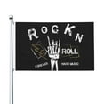thumbnail image 2 of Rockn Roll Forever Hard Music Flag 3x5 Ft Outdoor Indoor With Grommet Garden Yard Banner Decorative Sign, 2 of 6
