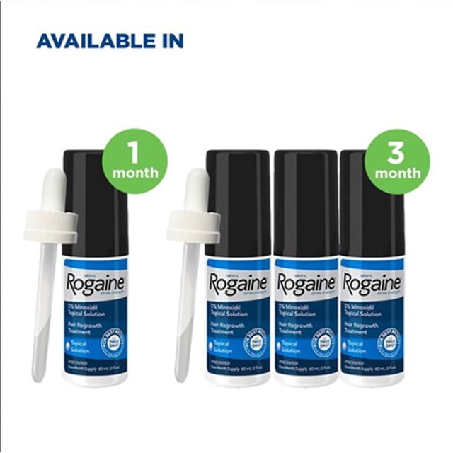 Rogaine Men's Extra Strength 5% Minoxidil Solution, 3-month Supply Hai