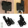 JINGT Sliding Barn Door Latch for Locking Sliding Right Angle Door Lock
