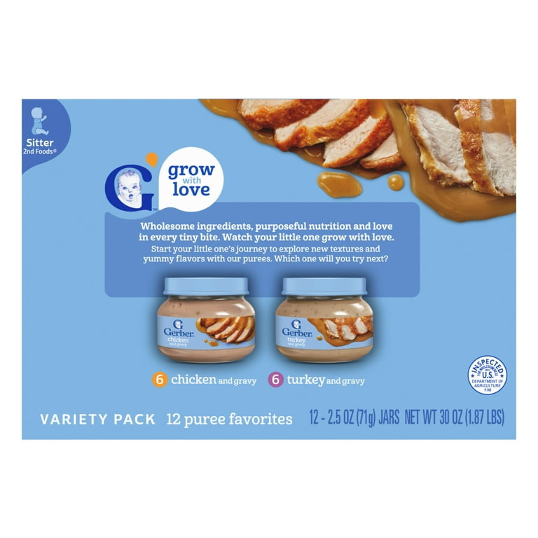 Gerber 2nd Foods Puree Favorites, Chicken and Turkey Baby Food