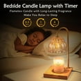 thumbnail image 4 of Nordic Hygge Electric Dimmable Candle Lamp Warmer with Timer, Christmas Birthday Gifts for Mom Women, 4 of 7