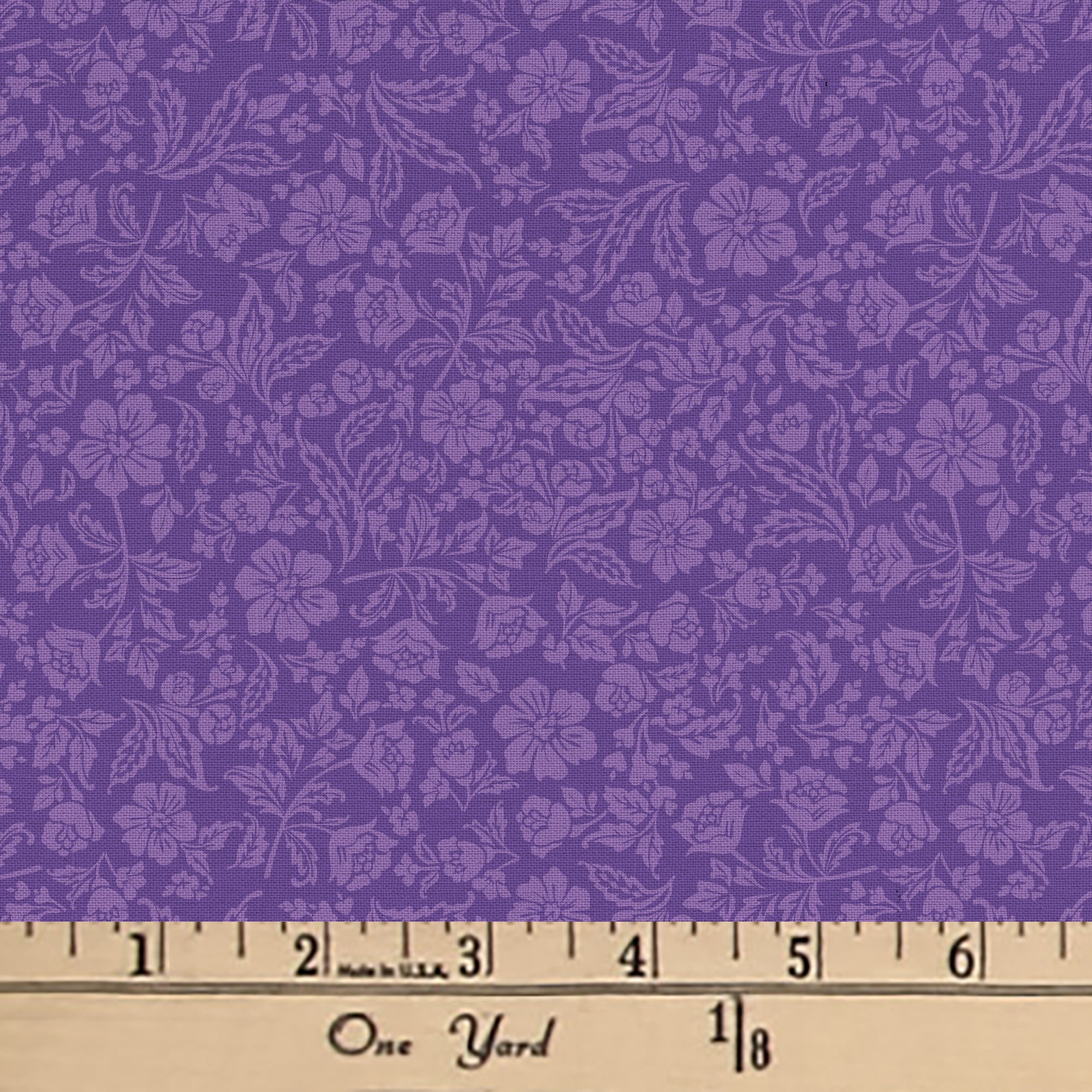 Waverly Inspirations 1 Yard 100% Cotton Paris Floral, Purple, 44" Wide for Quilting & Sewing