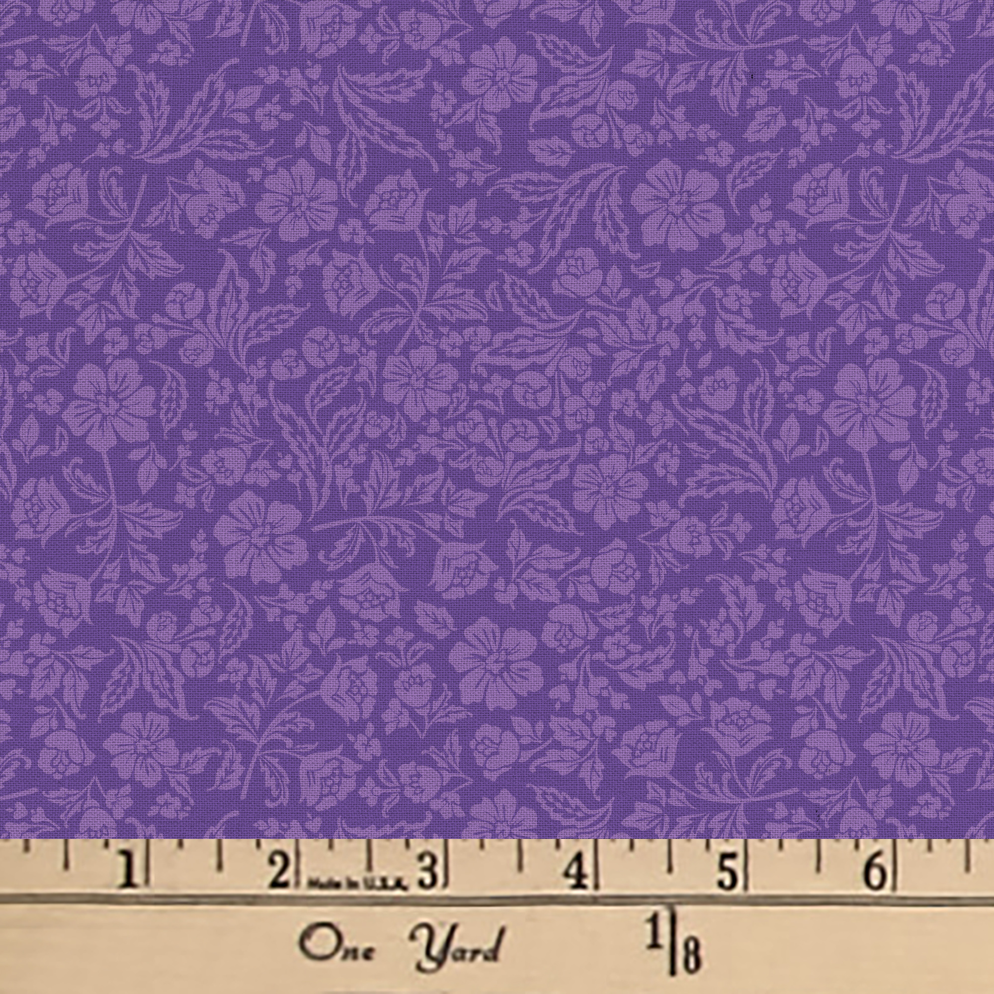 Waverly Inspirations 44" Cotton Paris Floral Coordinate Sewing & Craft Fabric by the Yard, Purple - image 2 of 2