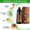 thumbnail image 3 of Dark Brown Hair Dye Shampoo 3 in 1 Hair Color Shampoo for Women Men Natural Ingredients 500ml, 3 of 10