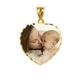 thumbnail image 2 of Personalized Heart Design Color Photo Charm with Diamond Cut Border, 2 of 2
