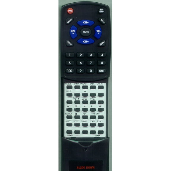 Replacement Remote for TOSHIBA 23306370, RT23306458, CT90047, 43AX60A, 61HX70, 43HX71, 53HX71, 36HFX72, 57HDX82, 65HDX82, 57HL83, 50HX70, 36HFX71, 32