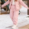 thumbnail image 3 of Kids Snow Pants Boys Girls Winter Ski Pant Thick Lined Warm Long Pants (Pink), 3 of 5