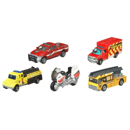 Old Time Fire Truck - Matchbox Fire Department Rescue 5-Pack Vehicle Set