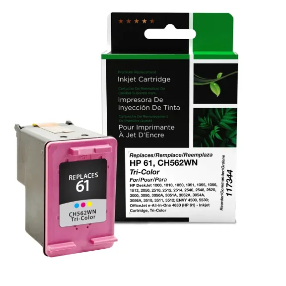 Remanufactured Clover Imaging Tri-Color Ink Cartridge compatible with HP 61 (CH562WN)