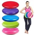 thumbnail image 1 of NUZYZ 33cm Yoga Gym Inflatable Stability Wobble Balance Massage Pad Mat Disc Cushion Red, 1 of 6