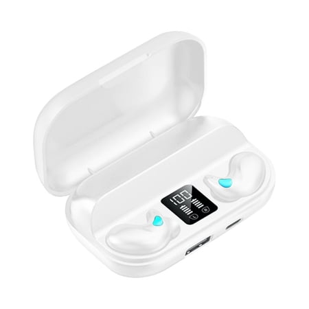 JOGZMZ Mini Bluetooth Earphone 5.3 LED Digital Display and Intelligent Noise Reduction Sleep Earphones with Earplugs in The Ear