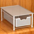 thumbnail image 1 of shiyou-SimpleHouseware Stackable Pull Out Cabinet Basket Drawer Organizer, White, 1 of 4