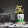thumbnail image 3 of Cake topper AROKIPPRY con brillo dorado, feliz 21.º cumpleaños, 3 of 8