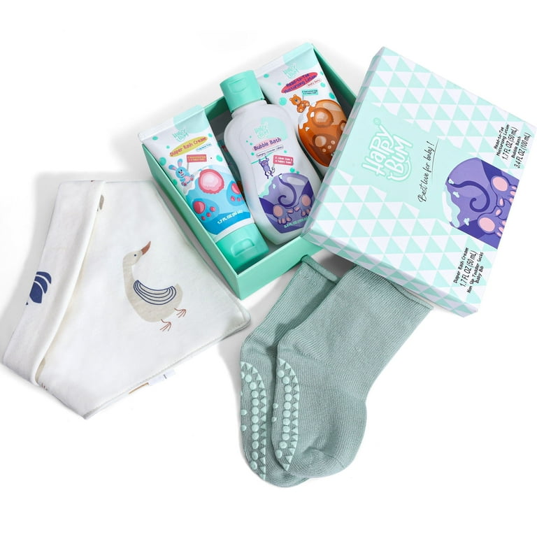 Happy Bum Baby Gift Set with Body Lotions Bubble Bath Diaper Cream