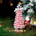 thumbnail image 5 of Christmas Tree With Light 8.27inch Artificial Christmas Trees Wooden 3D Christmas Tree Craft DIY Wooden Christmas Art and Craft Gift Christmas Tree Assembly for Christmas Tabletop Decor Party, 5 of 9
