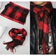 thumbnail image 3 of Bufandas para hombre, llegada clásica, bufanda a cuadros de invierno, borde con borlas, bufanda suave y cálida, 180*32cm, 3 of 4