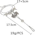 thumbnail image 2 of 2 piezas (plata) pulsera tallada hueca bohemia moneda tobillera de plata joyería para pies de playa para mujeres y niñas Rojo Verde, 2 of 5