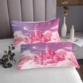 thumbnail image 3 of Erosebridal Girly Pink Castle Coverlet Set King, Fairy Tale Bedding Set, Princess Style Decor 3pcs, 3 of 5