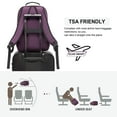 thumbnail image 5 of Lovevook Laptop Backpack for Women, 15.6" Quilted Travel Backpack with Anti-Thief Pocket, Teacher Backpack Book Bag Nurse Bag Purse with USB-Grape Purple, 5 of 11