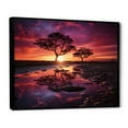 thumbnail image 2 of Designart "Country beauty Sunset Silhouette" Landscape Sunset Floater Framed Wall Art Print, 2 of 7