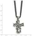 thumbnail image 3 of White Stainless Steel necklace with pendant Men's 20 in 4 mm, 3 of 3