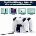 thumbnail image 2 of ZHAOCHENG Cargador para mando de PS5, estación de carga compatible con mandos DualSense de PS5, soporte de carga rápida USB dual con indicador LED para mando de PS5, 2 of 5