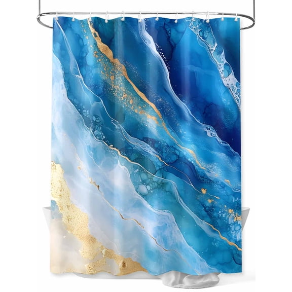 Shower Curtain Shower Curtains for Bathroom, Waterproof Polyester Shower Curtain Set with Hooks, Standard Size 66" x 72"