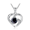Black, variant on 1CT Pass Tested D Color Moissanite Heart Necklace for Women Wedding S925 Silver Silver Pendant