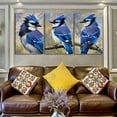 thumbnail image 2 of Hieng Unframed Canvas Print Decorative Painting Blue Jay Bullfinch Original Art Couple Bird Artwork Animal Wall Art Decor, 2 of 6