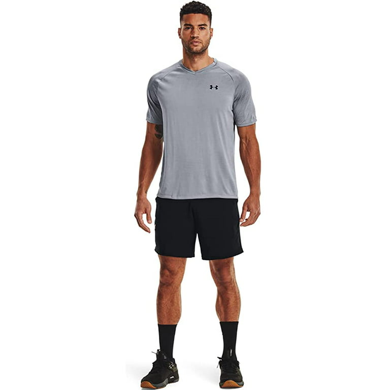 Under Armour Tech Twist V-Neck Athletic Top, Semi-Fitted Short Sleeve Size  Large