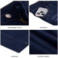 thumbnail image 6 of High Waist Women Blue Washed Wide Leg Long Jeans Casual Denim Pants with Pocket, 6 of 6