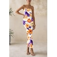 thumbnail image 4 of Vestido largo PRETTYGARDEN 2025 para mujer, floral, blanco y amarillo, 4 of 7