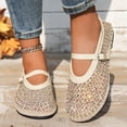 thumbnail image 5 of Samdudou Dress Shoes for Women Closed Toe Mary Jane Flats Edgy All Over Spiked Stud Embellishments Sheer Breathable Mesh Slip On Summer Evening Party Chic Footwear, 5 of 9