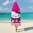 thumbnail image 2 of Hello Kitty Hooded Blanket Poncho, Wearable Hooded Blanket Cozy Soft Warm Plush Fleece Blanket for Adult Women Men 40x50, 2 of 6