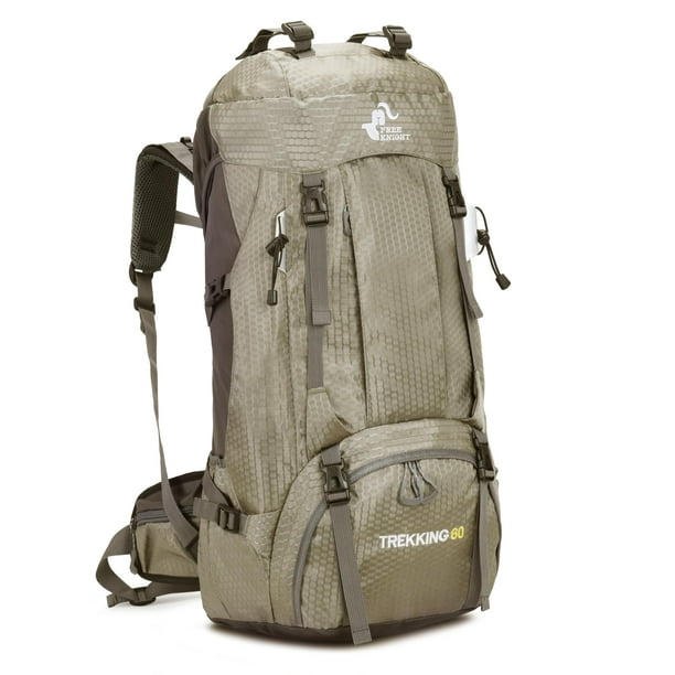 Mochila impermeable Bseash 60L para senderismo y camping con cubierta para lluvia