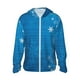 thumbnail image 1 of Fotbe Blue Christmas Chaqueta con Protección Solar UPF 50+ para Hombre y Mujer, Camisa con Capucha y Bolsillos-X-Large, 1 of 7