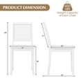 thumbnail image 3 of Giantex Wooden Dining Chair Set of 2, Rubber Wood Leg Armless Kitchen Chairs,  Farmhouse Diner Chairs, White, 3 of 6