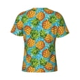 thumbnail image 6 of Vsdgher Pineapple Print Men's Dry Fit Mesh Athletic Shirts Moisture Wicking Tennis T-Shirt Tops, 6 of 9