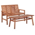 thumbnail image 1 of Walker Edison Ensemble de Conversation de Patio 2 Pcs Chevron en Brun, 1 of 2