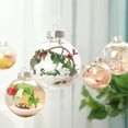 thumbnail image 3 of Happy Date 2Pcs Christmas Bulb Ornament Balls Clear Plastic Glass Ball Craft Baubles Ornaments Fillable Unbreakable Shatterproof Hanging Tree Ornaments Snow Berry Pine Filling Ornaments, 3 of 8