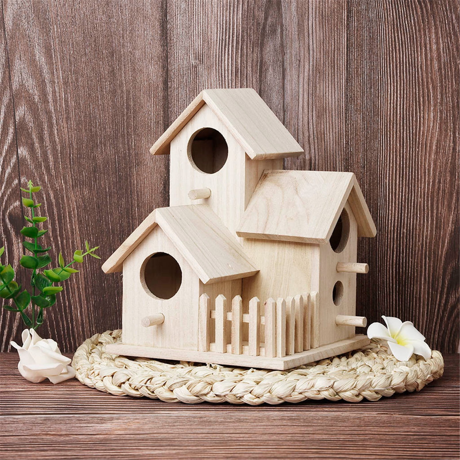 Dongrere Bird Houses for Outside, Hummingbird Feeders for Outdoors, Garden Wooden