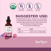 MaryRuths Herbal Wellness & Menstrual Support Liquid Drops for Women, Raspberry Leaf, USDA Organic, Vegan, Ages 14+, 1 Count, 1 fl oz (30ml)