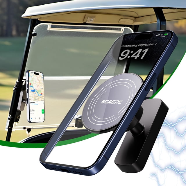 Soporte magnético para carrito de golf Soagrc para MagSafe y Universal