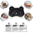 thumbnail image 2 of Sleep Mask 3d Cute Breathable Eye Mask Made Of 100% Natural Silk & Plush Adjustable Black Cat, 2 of 3