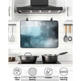 thumbnail image 5 of Stove Top Covers for Electric Stove 28.5x20.5 Inches, Blue Gray Heat Insulation Fireproof Glass Cooktop Protector, Retro Abstract Gradient Plaid Geometric Art Countertop Stovetop Cover for Kitchen, 5 of 8