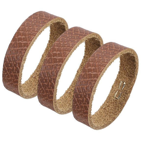 Uxcell 3 Pack Leather Belt Loop Keeper for 1.42 Inch Wide Belt, Brown, 4.13x0.39inch