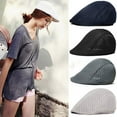 thumbnail image 2 of SPRING PARK Unisex Women Men Fashion Duck Mesh Sun Casual Solid Color Flat Cap Golf Beret Newsboy Cabbie Classic Baseball Hat, 2 of 3
