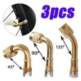thumbnail image 4 of Visland 3 Pcs Brass Tire Valve Extension Set 3 Angles (45/90/135 Degrees) Inflatable Nozzle Adapter for Car Motorcycle Bike Scooter Easy Install Tire Valve Stem Extenders, 4 of 8