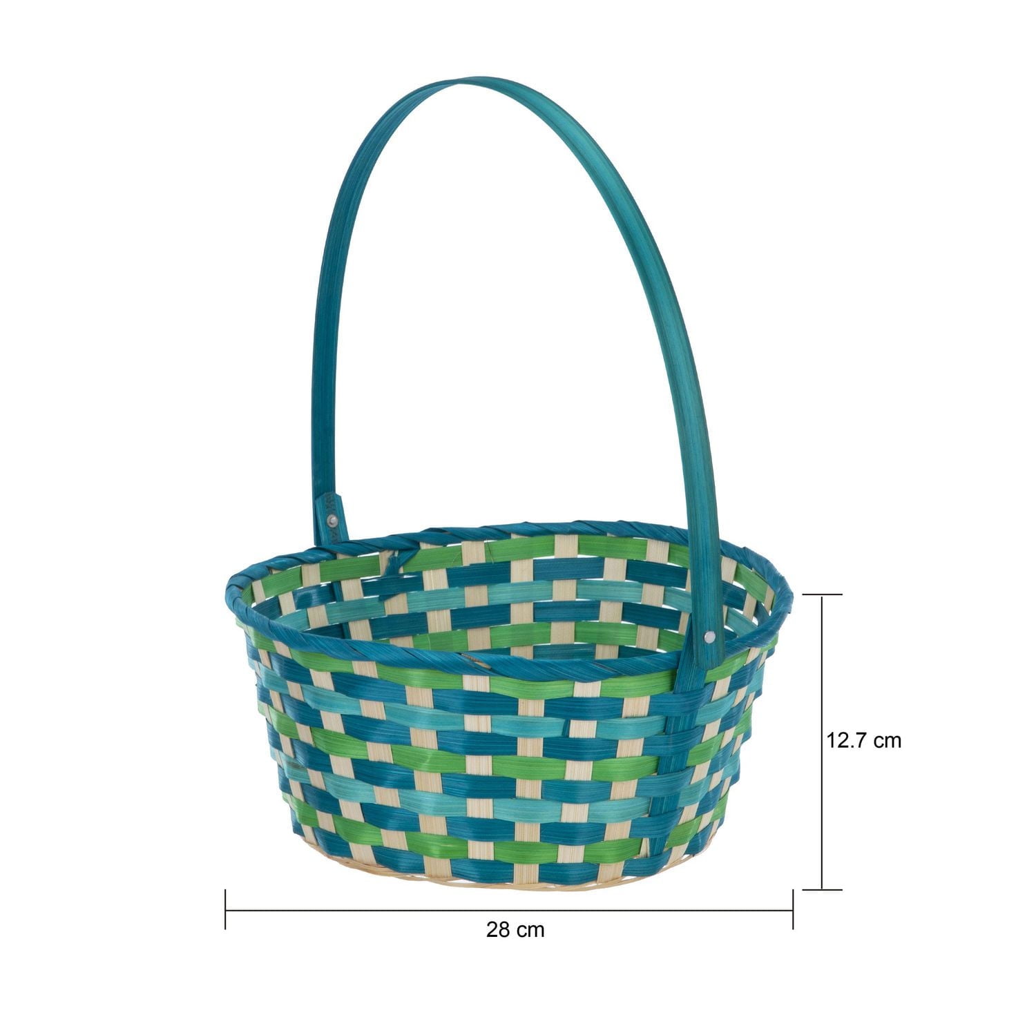 Way To Celebrate Bamboo Basket Blue